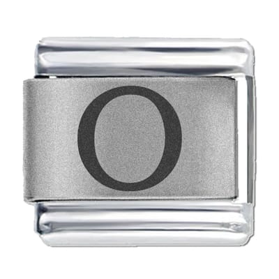 Schakel - Bedel - 9mm - Letter O - Laser Alfabet - Charms - Geschikt voor voor Italiaanse Bedelarmband - Schakelarmband - Italiaanse bedel armbanden