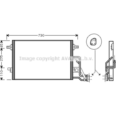 Condensator, airconditioning AVA COOLING VN5190