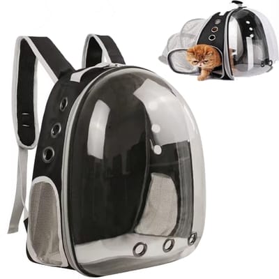 KZQ Hondentas draagzak voor hond katten rugzak reistas kat tot 7 kg grijs