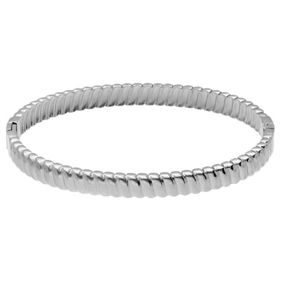 Lucardi - Dames Stainless steel bangle voor dames - Armband - Staal - Zilverkleurig