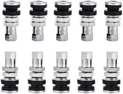 Ventieldopjes voor Auto Truck en Motorfiets - Universele Korte Ventielen met Stofdopjes - Set van 10 Stuks