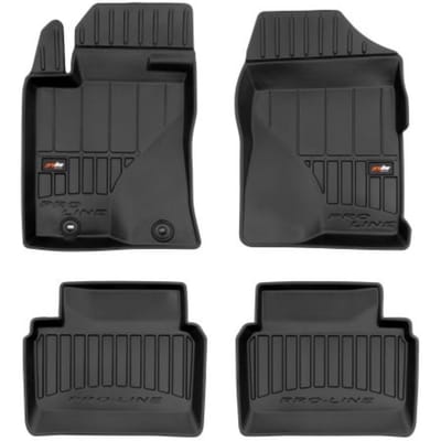 Frogum - No.77 - Automatten 3D - Geschikt voor TOYOTA Avensis II T25 (2003-2009) - 4-delig - TPE Rubber - Zwart