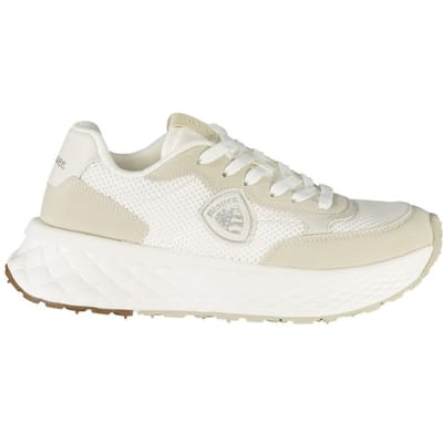 Blauer Witte Polyurethaan Dames Sneaker
