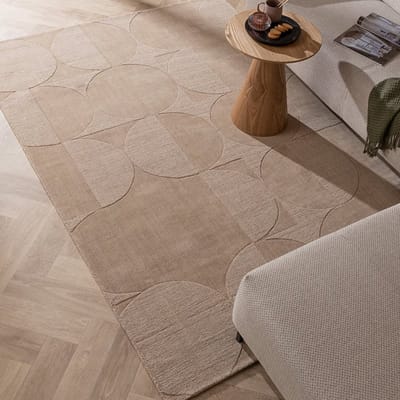 Studio Clarice Wollen vloerkleed - Giselle Circles Beige - 160x230cm