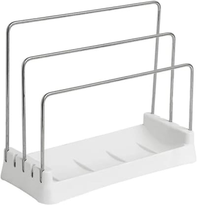 Snijplank Organizer - Snijplank Houder - Keuken Opbergen - Stabiel Antislip Ontwerp - 28 x 13 x 33.5 cm - Wit