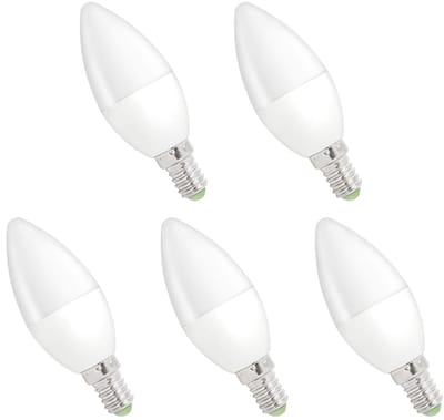 Spectrum LED Kaarslamp E14 4W - 230V - 330 Lumen - 3000K Warm wit - Gezellig licht - Energiezuinig - 5 stuks