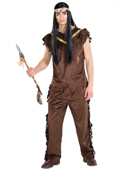 dressforfun - herenkostuum indiaan Cherokee XL - verkleedkleding kostuum halloween verkleden feestkleding carnavalskleding carnaval feestkledij partykleding - 300654