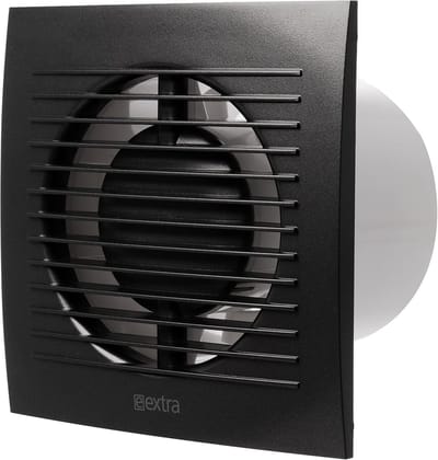 Badkamerventilator - Afzuigventilator Vochtigheidssensor - Vochtige Lucht Afvoeren - Met Vochtigheidssensor en Timer - Ø 100 mm - Antraciet