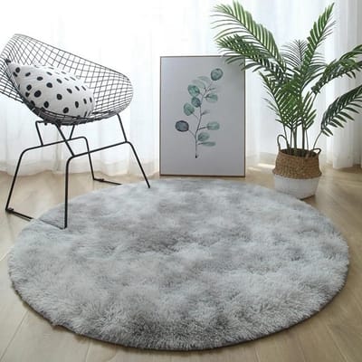 VHV - Rond vloerkleed - Vloerkleed kinderkamer - Kinderkamer kleed - Rond kleed kinderkamer - Speelkleed kinderkamer - Zacht vloerkleed - Meisjeskamer vloerkleed - Vloerkleed slaapkamer - Voor kinderkamer - Voor slaapkamer - Voor speelkamer - Grijs