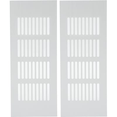 Grille d'aération Dissipation de chaleur Alliage d'aluminium Argent Rectangulaire Couvercle de grille de ventilation pour Armoire Placard Camping-car Caravane 80*200mm