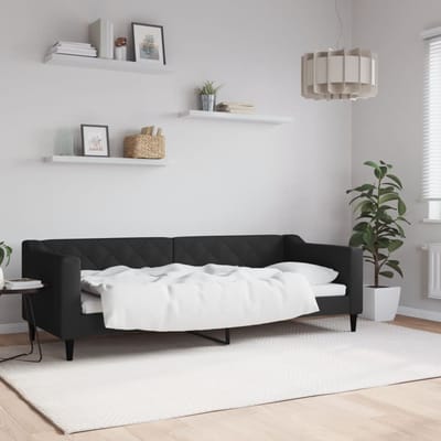 vidaXL - Slaapbank - 80x200 - cm - stof - zwart