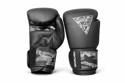 FIGHTSENSE Fury Bokshandschoenen Camo Grey – PU Leer – Klittenband – Training & Sparring - 14OZ