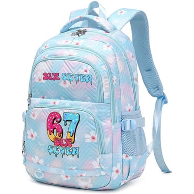 Y2K Zes Zeven IJspje Stijl Rugzakken voor Meisjes Jongens Leuk 67 Nummer Rugzak Waterdicht Laptop Rugzak Tiener Schooltas