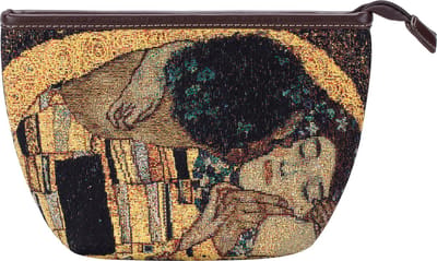 Goebel - Gustav Klimt | Tas De Kus | Make-up / toilet tas - 25cm - Stof
