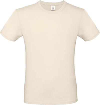 2-Pack herenshirt '150' met ronde hals B&C Collectie Naturel maat XS
