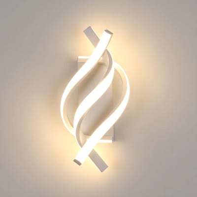 LED-Wandlamp met 3 Spiraallampen – Armatuur - Wandlampen - Flikker Vrij - Warm Wit Licht - 3000K – Energiezuinig – Voor Slaapkamer - Eetkamer - Studiekamer – Hal - Stijlvolle Binnenverlichting - Geschikt voor 10-15 m²