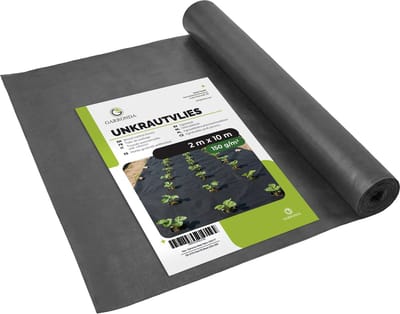 Garronda Worteldoek 150 g/m² Zwart 2 x 10 m – Waterdoorlatend, UV-bestendig GD-SYN-Vlies150