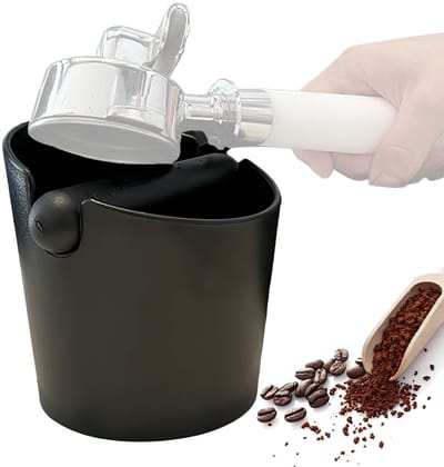 Uitklopbak Koffie - Knockbox - Afklopbak - Uitkloplade - Barista - Espresso - Koffiemachine - Accessoires – Barista Accessoire Opbergcontainer – Zwart Groot Formaat