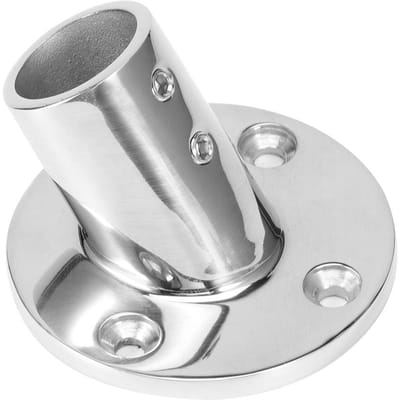 60 Graden Ronde Buisvoet Handrail Leuning Fitting 316 RVS Marine Boot Hardware25mm 1in white