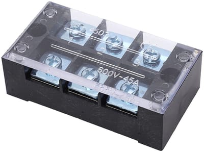 By shayne - Schroefklemmenblok - Messing Terminal Strip - Hittebestendig - 2 Stuks - Geschikt voor Distributiesystemen - Perfect voor elektrische aan.