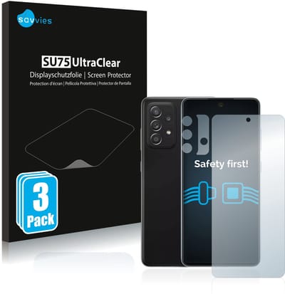 Savvies - Screenprotector voor Samsung Galaxy A52 5G (Voor+Camera) - Folie Beschermfolie transparant 6 Stuks