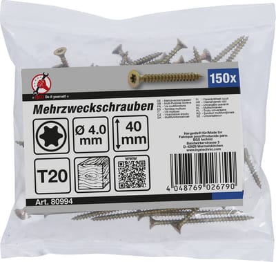 BGS Multischroeven Torx T20 4,0 x 40 mm 150 stuks