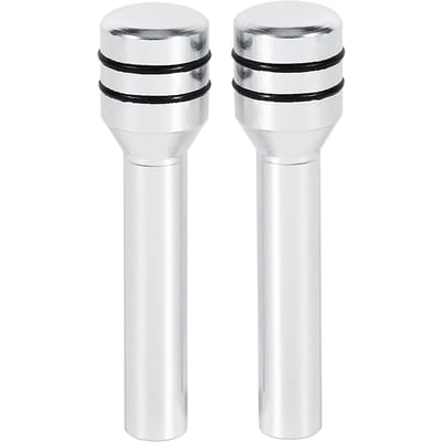 2 stuks Auto Vrachtwagen Aluminium Binnendeur Slot Knop Pinnen Cover Zilver zilver