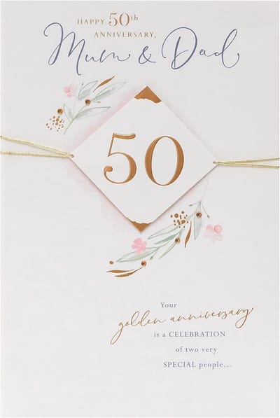 50e trouwdag verjaardag kaart voor mama & papa - mama & papa 50e verjaardag kaart - gouden trouwverjaardag kaart voor mama en papa - 50e bruiloft verjaardag kaart voor ouders