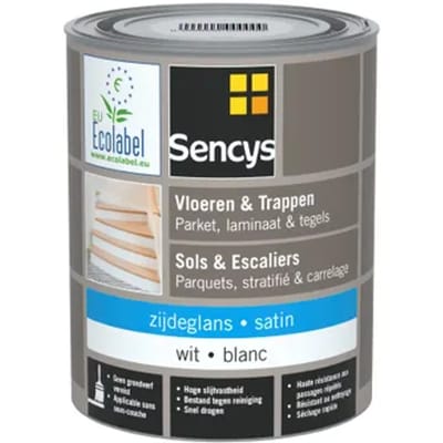 Sencys Hout- En Tegelvloerverf Wit Satijn 750ml