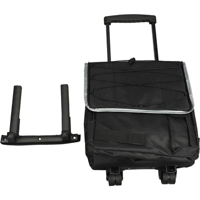 Sac isotherme à roulettes 43L Sac de rangement alimentaire isotherme professionnel en tissu Oxford imperméable et anti-fuite black