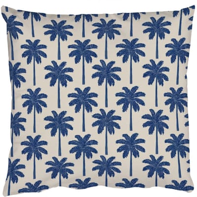 Sierkussens - Kussentjes Woonkamer - 50x50 cm - Symmetrisch - Palm - Blauw