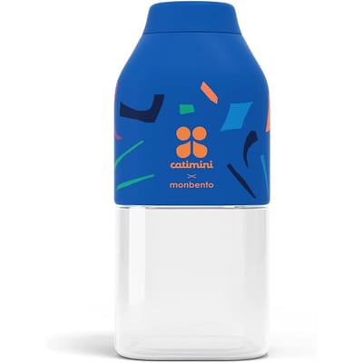 Monbento x Catimini drinkfles positive blue terrazzo