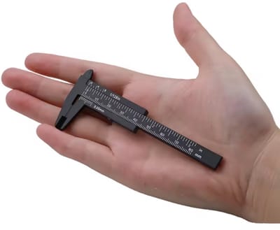 New Age Devi - Mini Schuifmaat - 80 mm - Zwart - en maak nauwkeurige metingen met gemak!