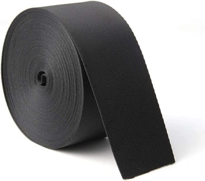 SnelShoppen - 2 Inch Brede 10 Yards Nylon Heavy Duty Webbing - Polypropyleen Straps voor Tassen, Hammocks, Outdoor Klimmen en DIY Luggage Belt, Zwart