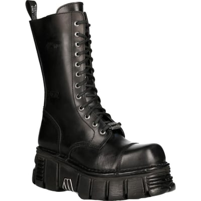 New Rock unisex metalen zwarte techno bikerlaarzen - M-MILI211C-C1