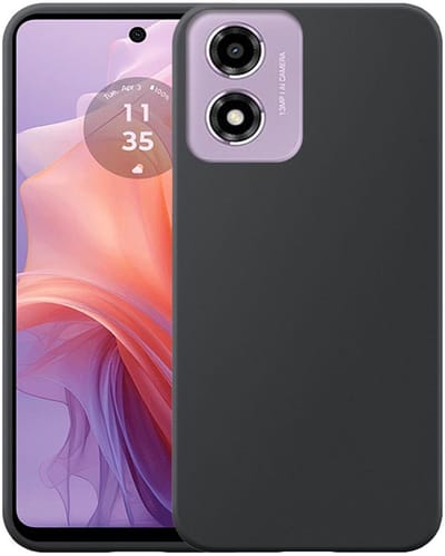 Geschikt voor Motorola Moto G04 / G24 / E14 Telefoonhoesje Flexibel Siliconen TPU hoesje - Flexible Back Cover Case Siliconen TPU - Zwart - Smartphonica geschikt voor Motorola Moto E14;Motorola Moto G04;Motorola Moto G04s