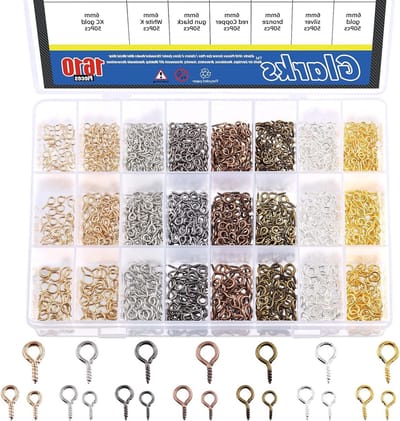 1610 Stuks Mini Metalen Schroefogen in 7 Kleuren voor Sieraden, Oorbellen en Armbanden DIY, Verkrijgbaar in 3 Maten van 4 x 8mm