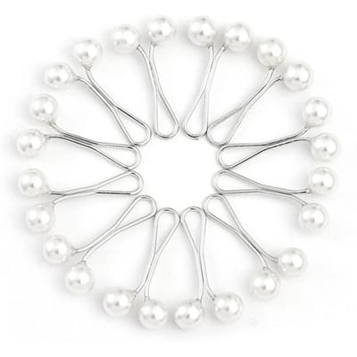 12 stuks/partij Drop Pearls Pins Moslim Vrouwen Sjaal Sjaal Clips Lady Sjaals Hijab Voor Vrouwen Parel Broche Pin Multicolor Hijab Clips