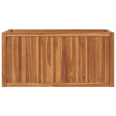vidaXL - Plantenbak - verhoogd - 100x50x50 - cm - massief - teakhout