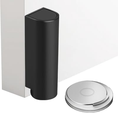 Magnetische Deurstopper - Schokbestendig - Privacy Beveiligen - Montage Zonder Boren - 8.2x6x6 cm - Zwart