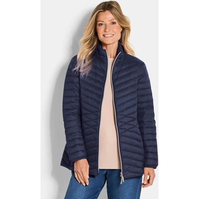 Donsjack met elegant stiksel - marine - Gr. 38 van Goldner Fashion