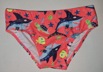 Lentiggini - zwembroek - oranje met zeedieren - maat 92