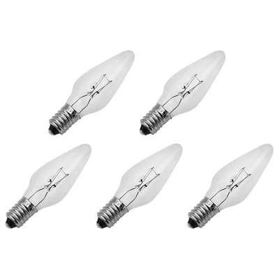 Reserve Kerstlampjes E10 - 5 stuks - Wolfraam - 34V/3W - Warm Wit Licht - 2200K - 13 Lumen - Dimbaar - Helder - Klassiek model