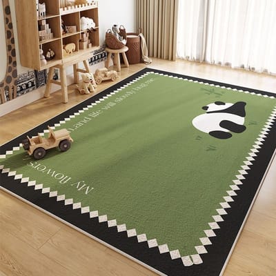 Kristallen Pooltapijt China Panda kung Fu Baby Kinderkamer Speelmat Wasbaar Antislip Tapijt Voor Woonkamer Slaapkamer 50X80CM