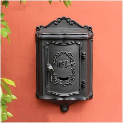 Afsluitbare brievenbus - Wandmontage brievenbus - Post ontvangen - Grote capaciteit - 50.5x30.5x10cm - Zwart