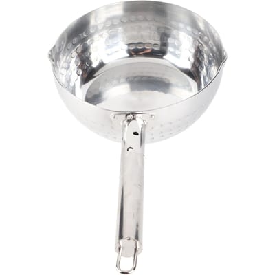 Casserole Yukihira Alliage d'aluminium Ronde Manche en acier inoxydable Chauffage rapide Poêle à neige japonaise pour cuisine maison 7.9in Opening(for Open Fire)