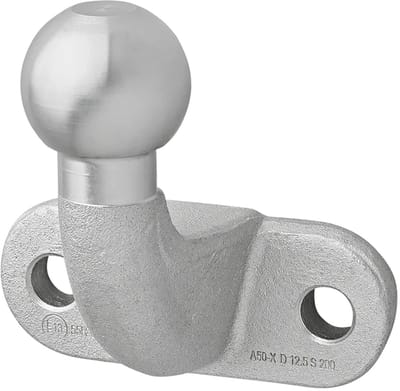 VCTparts® Trekhaakkogel Zwart Haaks D172kN S210kg Bumpertrekhaak zilver