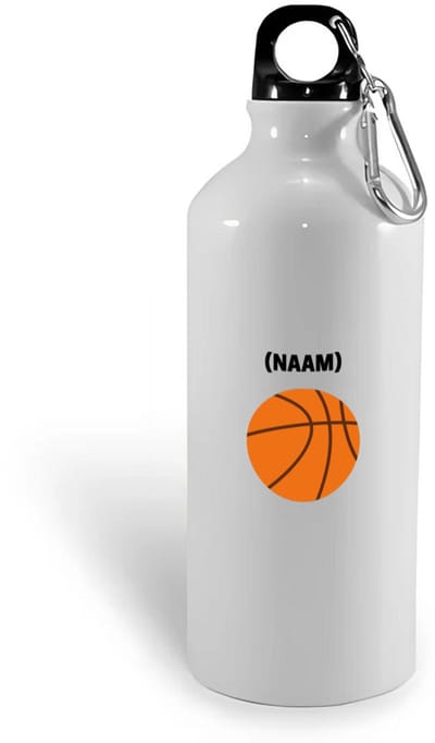 Hacebo® - Basketbal met eigen naam waterfles - Basketbal - Basketballer - Sport - water fles - 400ML