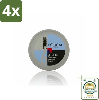 L'Oréal Studio Line Special FX Out of Bed Fibre Cream 150 ml - Voordeelverpakking - 4 stuks - Haar styling - Haar crème