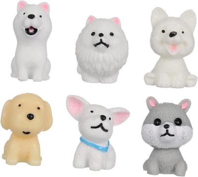 ORFOFE 24pcs Mini Puppy Dogs Birthday Cakes Miniature Dog Figurine Mini Dog Decor Figurines Of Small Animals Dogs Statues Doggie Puppy Figurines Dog Cupcake Toppers Resin